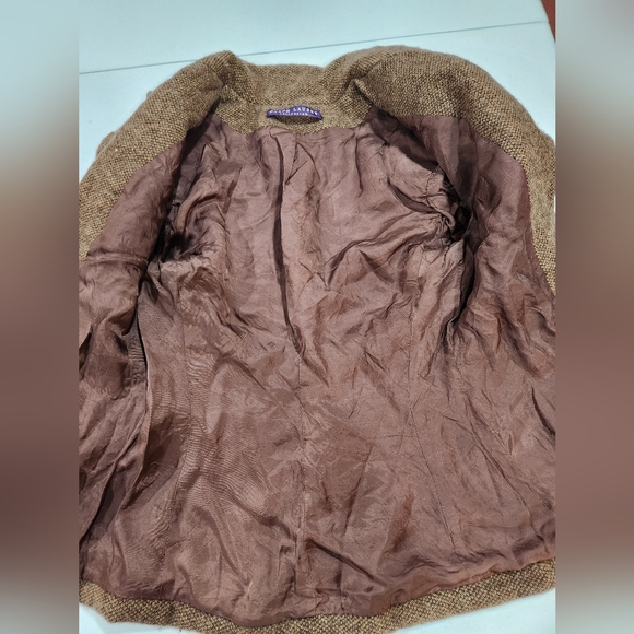 Ralph Lauren Purple Label Collection Cashmere Alpaca Brown Blazer Herringbone - Picture 11 of 11